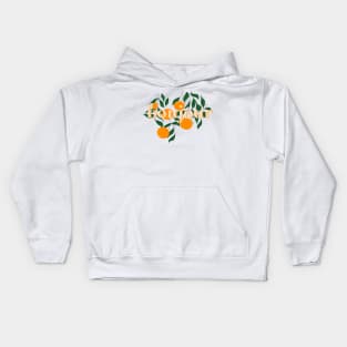 Orange Citrus French Bonjour Illustration Kids Hoodie